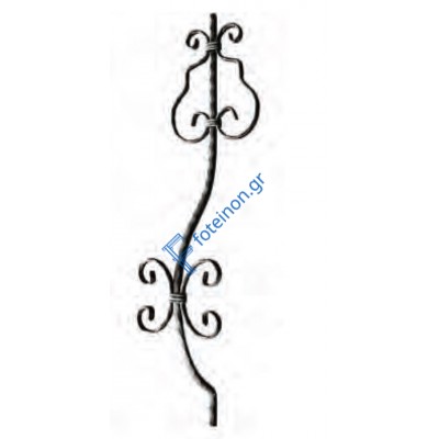 Διακοσμητικό μοτίφ σιδήρου κωδ.(15/71) 14x14 για κάγκελα/περίφραξη