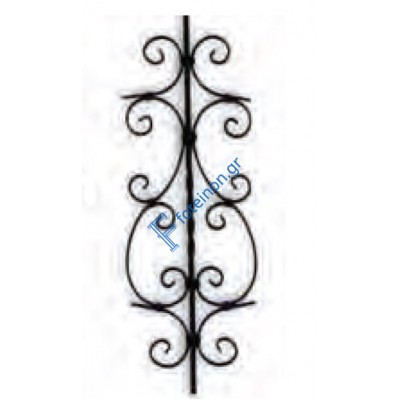 Διακοσμητικό μοτίφ σιδήρου κωδ.(15/73) 12x12 για κάγκελα/περίφραξη