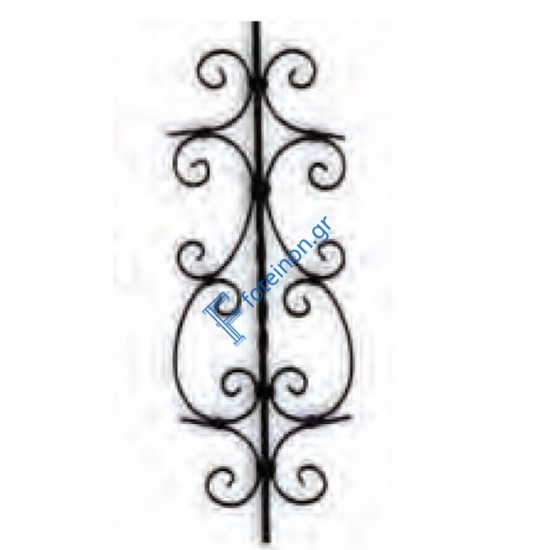 Διακοσμητικό μοτίφ σιδήρου κωδ.(15/73) 12x12 για κάγκελα/περίφραξη