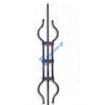 Διακοσμητικό μοτίφ σιδήρου κωδ.(15/74) 12x12 για κάγκελα/περίφραξη