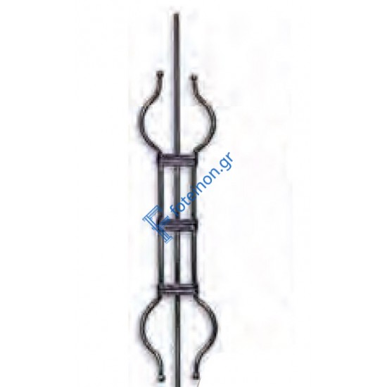 Διακοσμητικό μοτίφ σιδήρου κωδ.(15/74) 12x12 για κάγκελα/περίφραξη