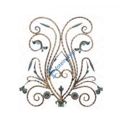 Διακοσμητικό μοτίφ σιδήρου κωδ.(1/58) 12x12 για κάγκελα/περίφραξη