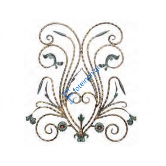 Διακοσμητικό μοτίφ σιδήρου κωδ.(1/58) 12x12 για κάγκελα/περίφραξη