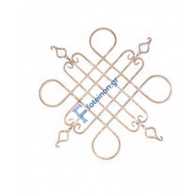 Διακοσμητικό μοτίφ σιδήρου κωδ.(1/60) 16x8 για κάγκελα/περίφραξη