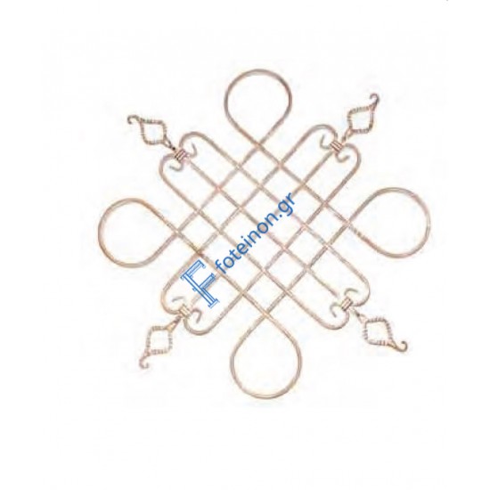 Διακοσμητικό μοτίφ σιδήρου κωδ.(1/60) 16x8 για κάγκελα/περίφραξη