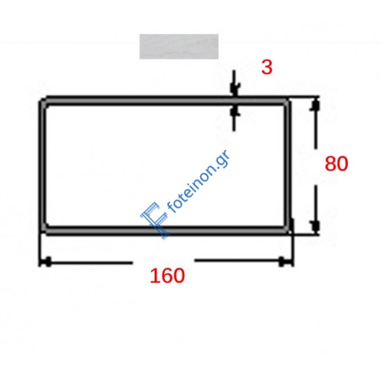 Κοιλοδοκός 160x80x3mm Γαλβανιζέ 6m