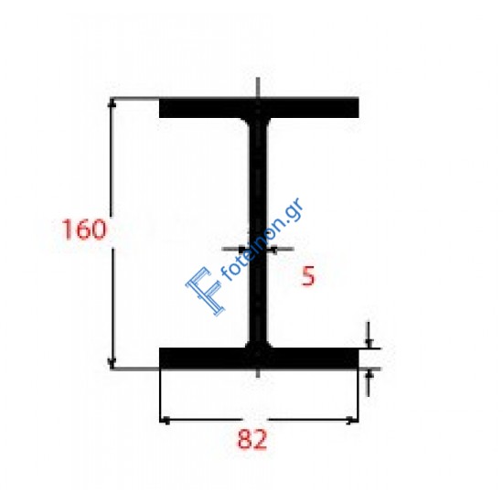Ητα IPE Μαύρο 160x82x5mm 6m
