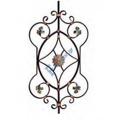 Διακοσμητικό μοτίφ σιδήρου κωδ.(16/67) 12x12 για κάγκελα/περίφραξη