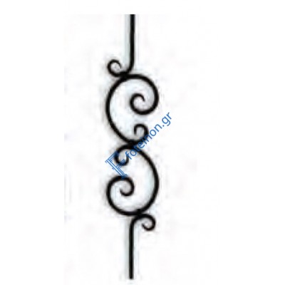 Διακοσμητικό μοτίφ σιδήρου κωδ.(16/73) 12x12 για κάγκελα/περίφραξη