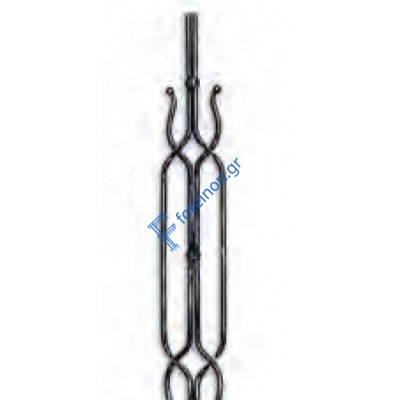 Διακοσμητικό μοτίφ σιδήρου κωδ.(16/74) 12x12 για κάγκελα/περίφραξη