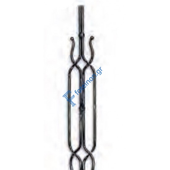 Διακοσμητικό μοτίφ σιδήρου κωδ.(16/74) 12x12 για κάγκελα/περίφραξη