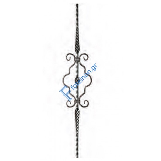 Διακοσμητικό μοτίφ σιδήρου κωδ.(1/76) 14x14 για κάγκελα/περίφραξη