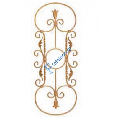 Διακοσμητικό μοτίφ σιδήρου κωδ.(17/61) 12x6 για κάγκελα/περίφραξη