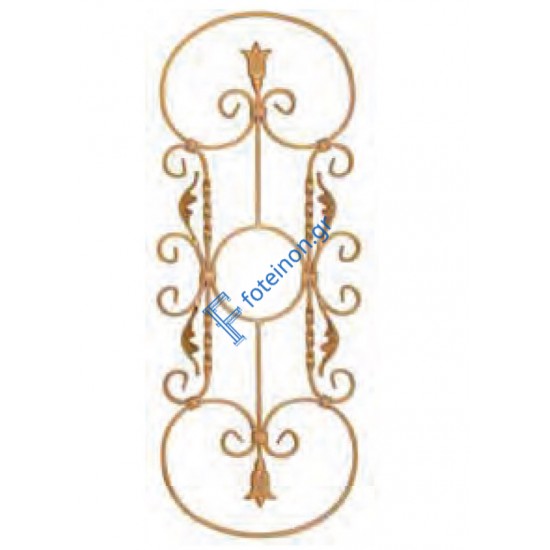Διακοσμητικό μοτίφ σιδήρου κωδ.(17/61) 12x6 για κάγκελα/περίφραξη