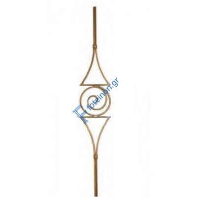 Διακοσμητικό μοτίφ σιδήρου κωδ.(17/63) 12x12 για κάγκελα/περίφραξη