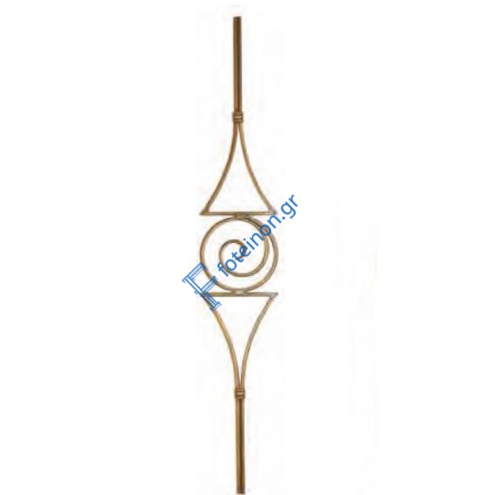 Διακοσμητικό μοτίφ σιδήρου κωδ.(17/63) 12x12 για κάγκελα/περίφραξη