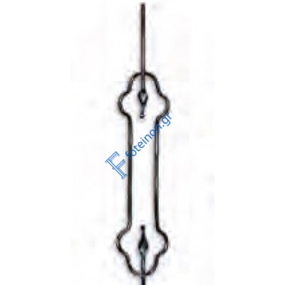 Διακοσμητικό μοτίφ σιδήρου κωδ.(17/74) 12x12 για κάγκελα/περίφραξη