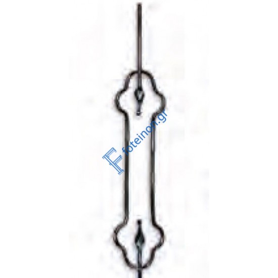 Διακοσμητικό μοτίφ σιδήρου κωδ.(17/74) 12x12 για κάγκελα/περίφραξη