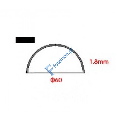 Κουπαστή Μαύρη Φ60 1.80mm 6m