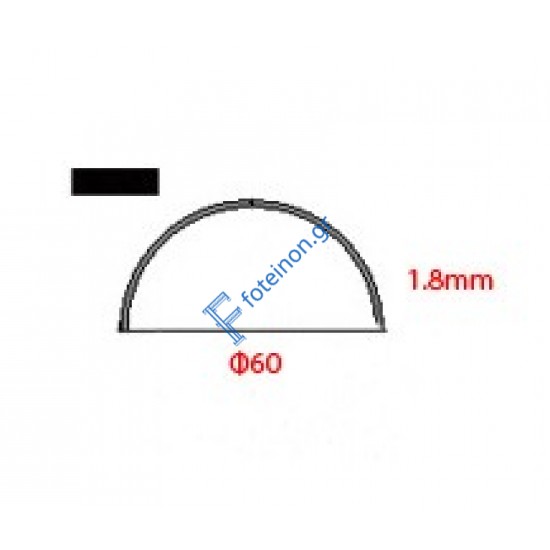 Κουπαστή Μαύρη Φ60 1.80mm 6m