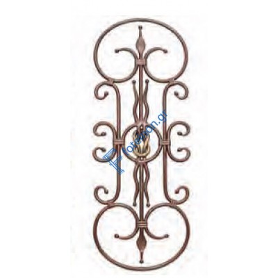 Διακοσμητικό μοτίφ σιδήρου κωδ.(18/61) 12x12 για κάγκελα/περίφραξη