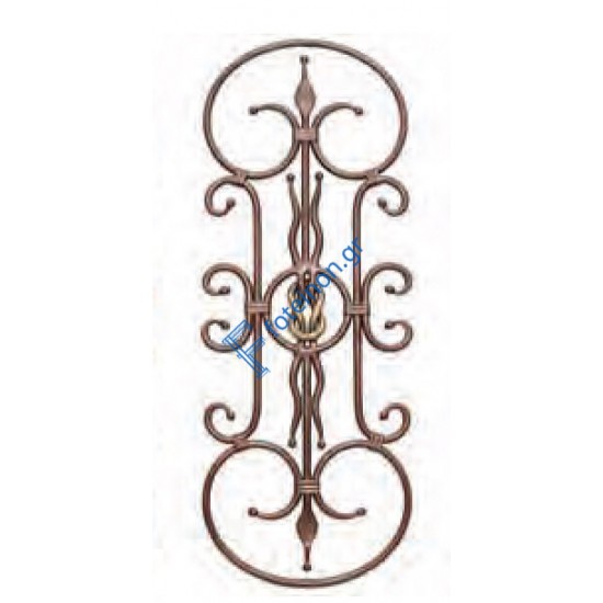 Διακοσμητικό μοτίφ σιδήρου κωδ.(18/61) 12x12 για κάγκελα/περίφραξη