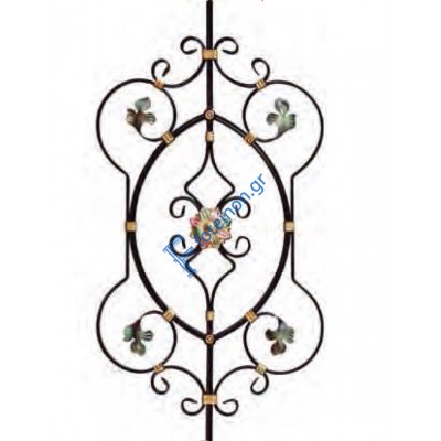 Διακοσμητικό μοτίφ σιδήρου κωδ.(18/67) 12x12 για κάγκελα/περίφραξη