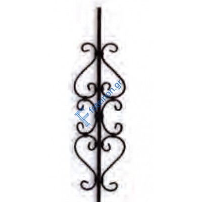 Διακοσμητικό μοτίφ σιδήρου κωδ.(18/74) 12x12 για κάγκελα/περίφραξη
