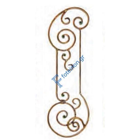 Διακοσμητικό μοτίφ σιδήρου κωδ.(19/61) 16x8 για κάγκελα/περίφραξη