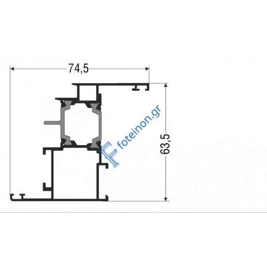 Φύλλο European Groove M19674 σειράς Μ9660 Smartia Alumil 6m σε χρώμα λευκό 9016