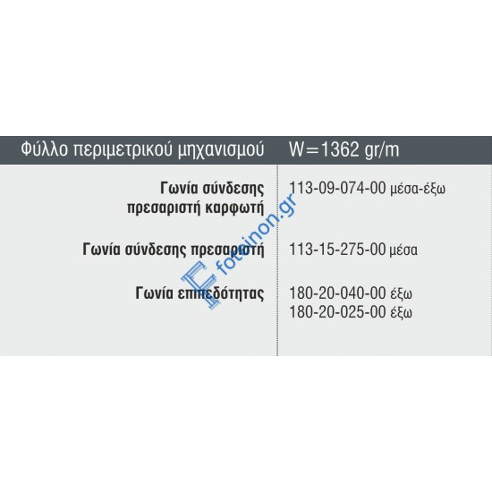 Φύλλο Περιμετρικού M19700 σειράς Μ9660 Smartia Alumil 6m σε χρώμα λευκό 9016