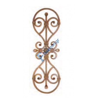 Διακοσμητικό μοτίφ σιδήρου κωδ.(20/61) 12x12 για κάγκελα/περίφραξη
