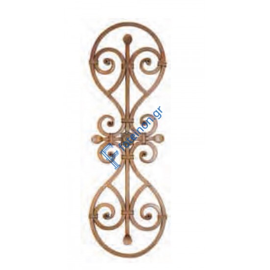 Διακοσμητικό μοτίφ σιδήρου κωδ.(20/61) 12x12 για κάγκελα/περίφραξη