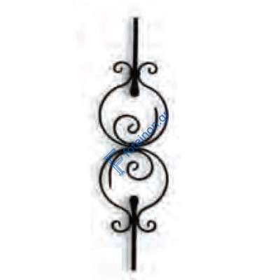 Διακοσμητικό μοτίφ σιδήρου κωδ.(20/73) 12x12 για κάγκελα/περίφραξη