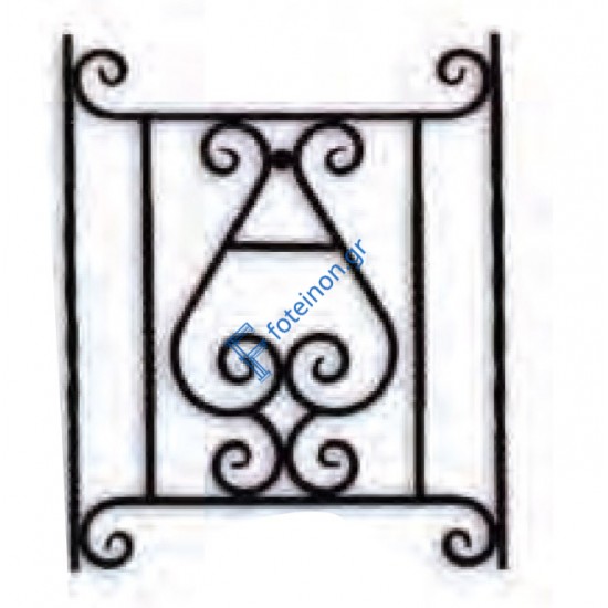 Διακοσμητικό μοτίφ σιδήρου κωδ.(20/74) 12x12 για κάγκελα/περίφραξη