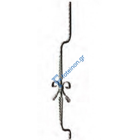 Διακοσμητικό μοτίφ σιδήρου κωδ.(22/71) 14x14 για κάγκελα/περίφραξη