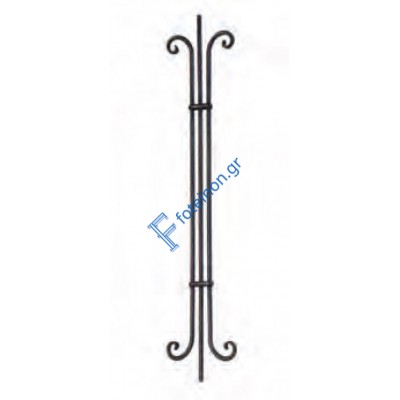 Διακοσμητικό μοτίφ σιδήρου κωδ.(22/75) 12x12 για κάγκελα/περίφραξη