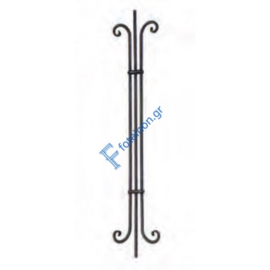 Διακοσμητικό μοτίφ σιδήρου κωδ.(22/75) 12x12 για κάγκελα/περίφραξη