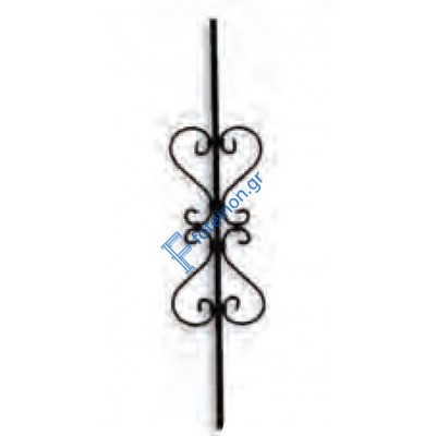 Διακοσμητικό μοτίφ σιδήρου κωδ.(23/73) 12x12 για κάγκελα/περίφραξη