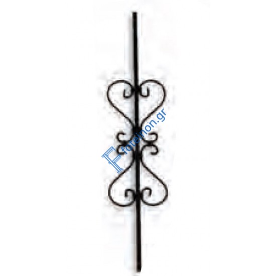 Διακοσμητικό μοτίφ σιδήρου κωδ.(23/73) 12x12 για κάγκελα/περίφραξη