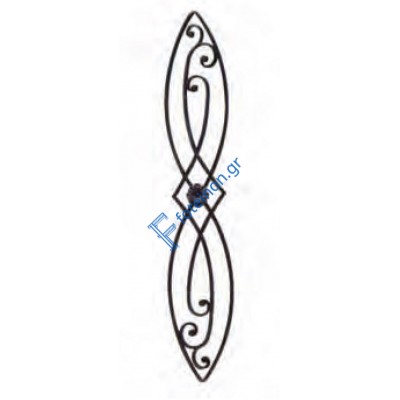 Διακοσμητικό μοτίφ σιδήρου κωδ.(23/75) 14x8 για κάγκελα/περίφραξη