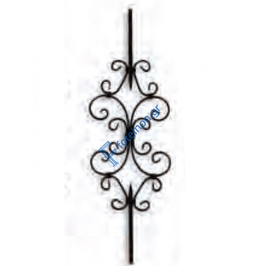 Διακοσμητικό μοτίφ σιδήρου κωδ.(24/73) 12x12 για κάγκελα/περίφραξη