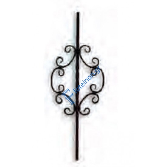 Διακοσμητικό μοτίφ σιδήρου κωδ.(25/73) 12x12 για κάγκελα/περίφραξη