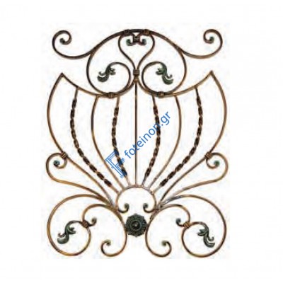 Διακοσμητικό μοτίφ σιδήρου κωδ.(2/58) 16x8 για κάγκελα/περίφραξη