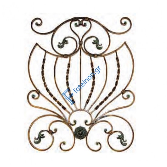 Διακοσμητικό μοτίφ σιδήρου κωδ.(2/58) 16x8 για κάγκελα/περίφραξη