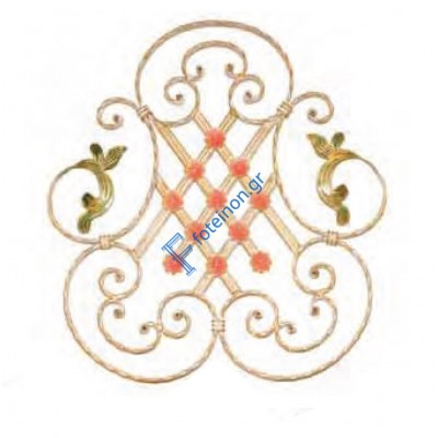 Διακοσμητικό μοτίφ σιδήρου κωδ.(2/60) 16x8 για κάγκελα/περίφραξη