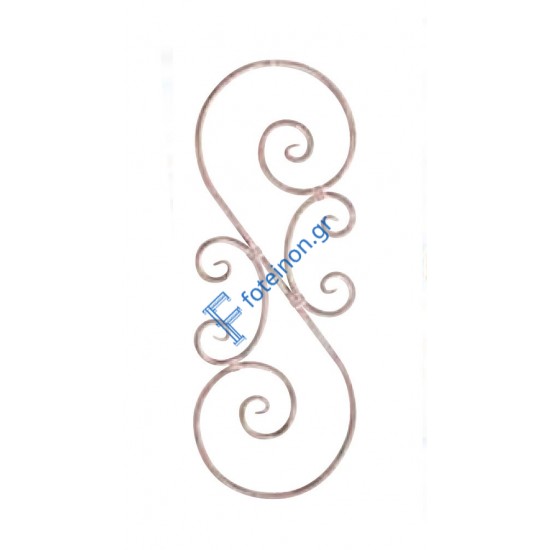 Διακοσμητικό μοτίφ σιδήρου κωδ.(2/62) 14x14 για κάγκελα/περίφραξη