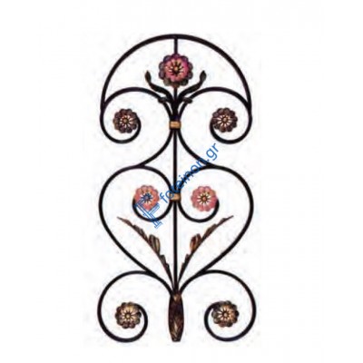 Διακοσμητικό μοτίφ σιδήρου κωδ.(2/64) 16x8 για κάγκελα/περίφραξη