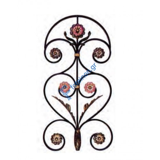 Διακοσμητικό μοτίφ σιδήρου κωδ.(2/64) 16x8 για κάγκελα/περίφραξη