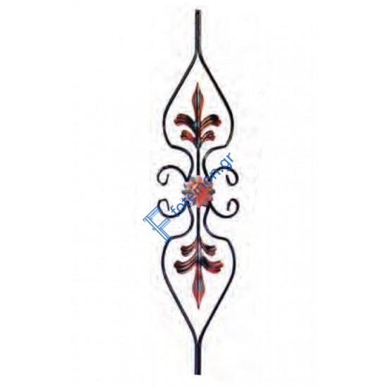 Διακοσμητικό μοτίφ σιδήρου κωδ.(2/66) 16x8 για κάγκελα/περίφραξη